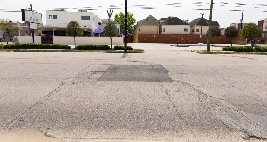 Washington Avenue near Malone Street before METRO began street repairs.